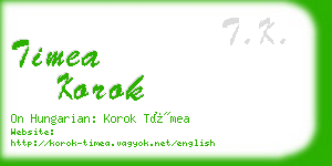 timea korok business card